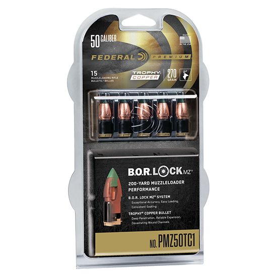 FED 50CAL 270GR TROPHY COPPER MZ BOR LOCK 15/10 - Sale